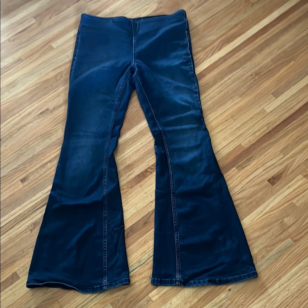 We The Free Dark Blue Penny Flare Jeans